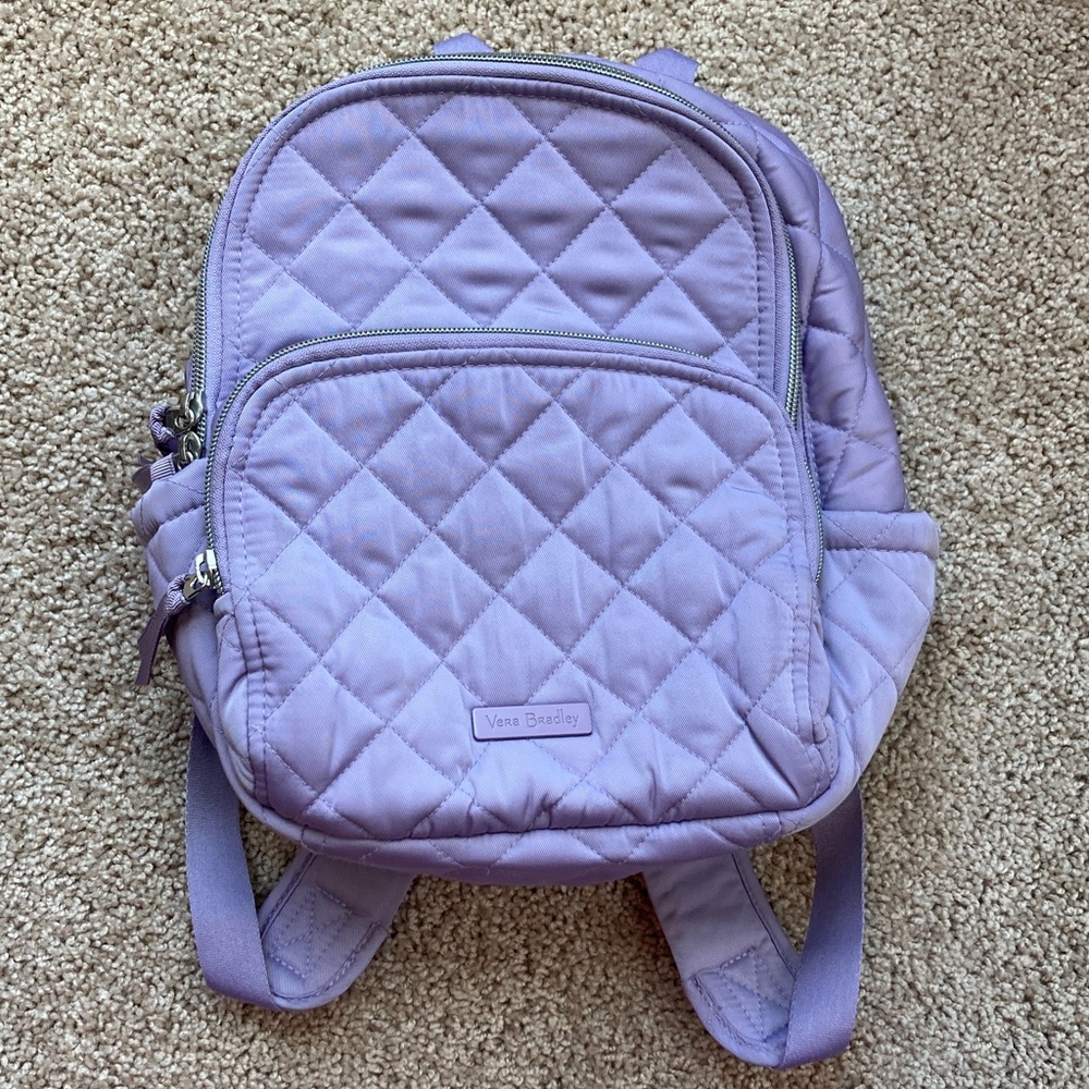 Like New Vera Bradley Lavender Purple Mini Backpack Compact / Small